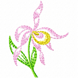 Flowers And Tree Embroidery Design 10